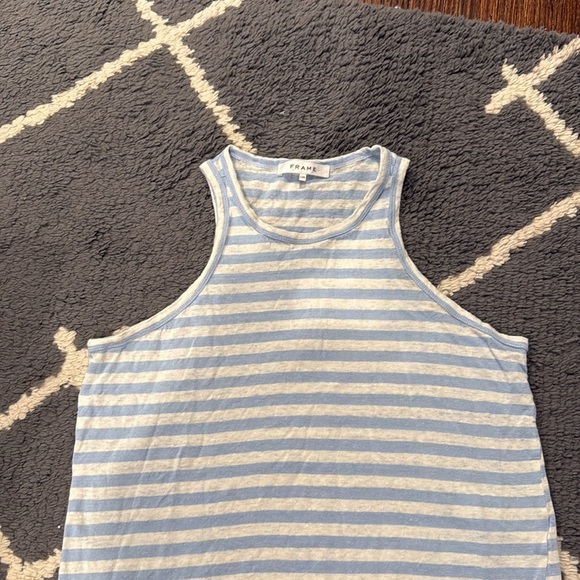 Frame Blue and White Striped Tank - Picture 2 of 5